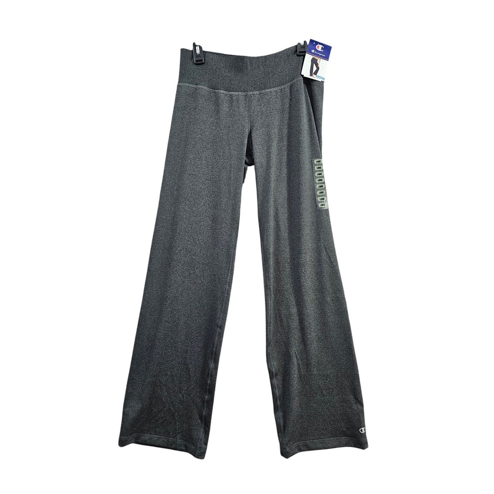 Champion SmoothTec Semi Fit Pant Womens Large Granite Heather Grey Wide Leg NEW